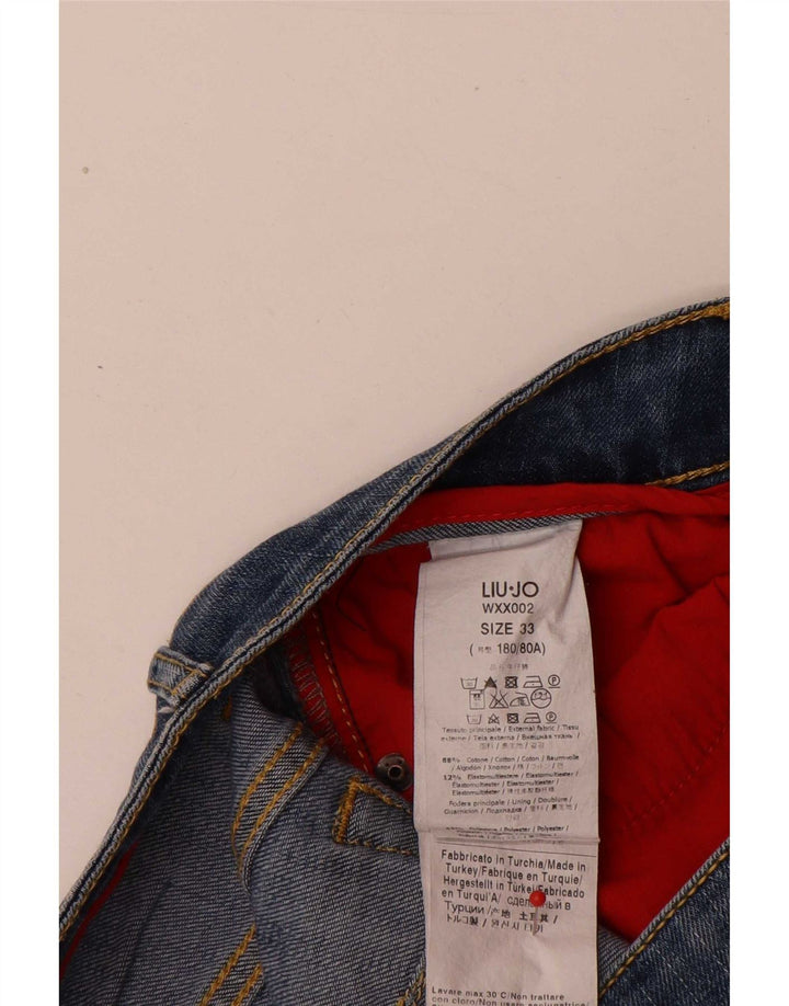 Liu Jo Dame Distressed Slim Jeans W33 L29 Blå Bomuld