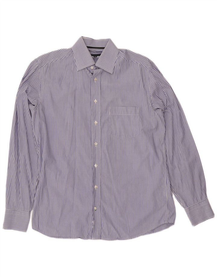 TOMMY HILFIGER Herreskjorte str. 14 1/2 37 Lille blå nålestribet bomuld