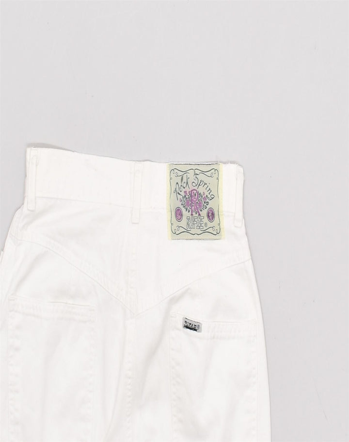 RIFLE Womens Denim Skirt W24 XS White Cotton | Vintage | Thrift | Second-Hand | Used Clothing | Messina Hembry 