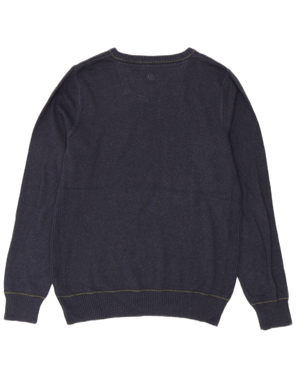 Fat Face Herre V-hals sweater Medium Marineblå Bomuld