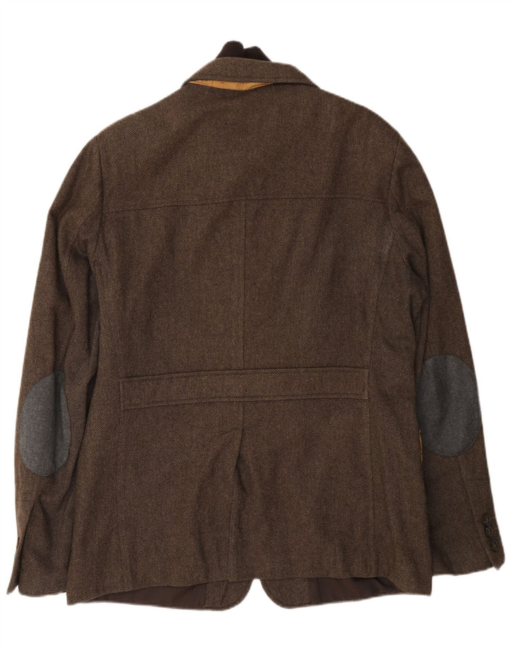 ALVIERO MARTINI Herre 3-knaps blazerjakke IT 52 XL Brun Uld