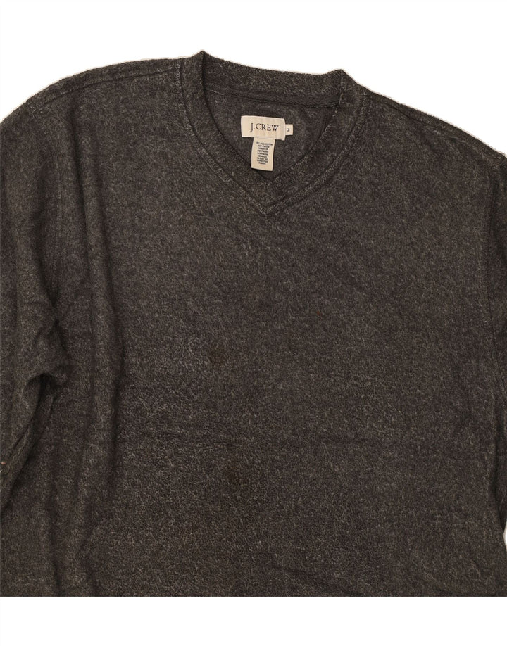 J. CREW Mens Top Long Sleeve Medium Grey Flecked Polyester Vintage J. Crew and Second-Hand J. Crew from Messina Hembry 