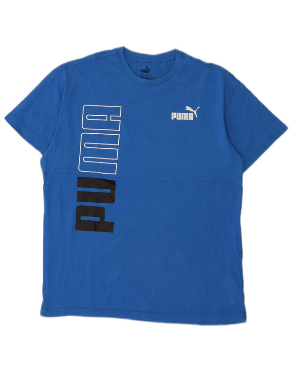 Puma drenge grafisk t-shirt top 15-16 år blå bomuld