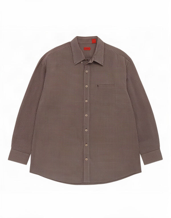 Izod herreskjorte 3XL brun Gingham bomuld