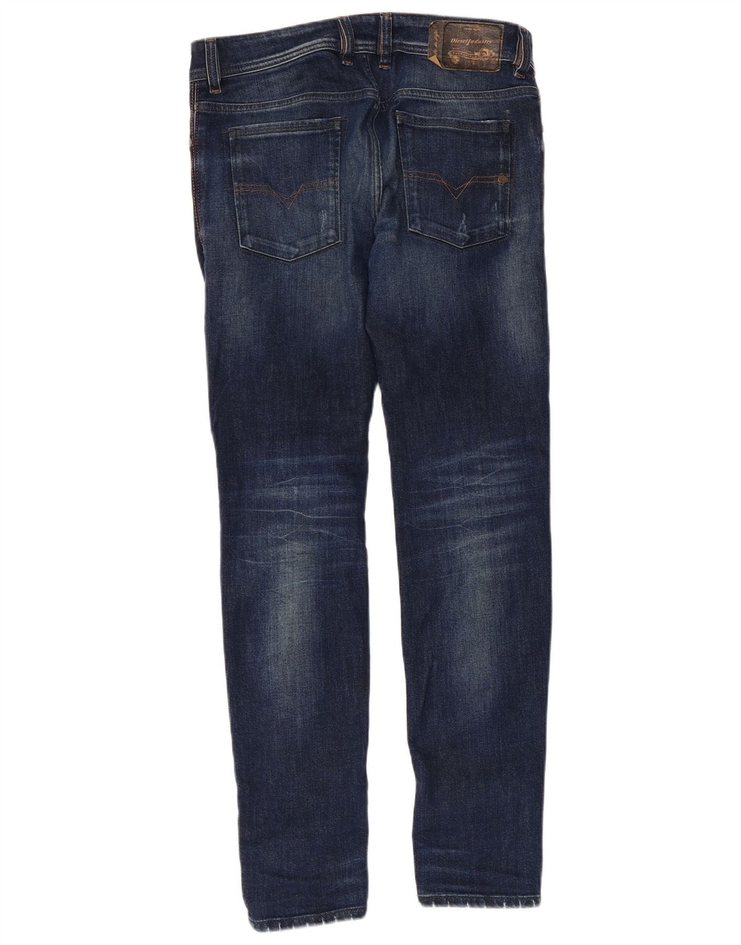 DIESEL Herre Sleenker Distressed Slim Skinny Jeans W30 L30 Blå Bomuld