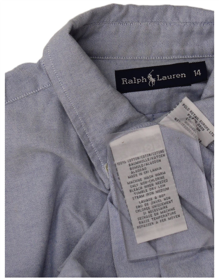 RALPH LAUREN Drengeskjorte 13-14 år Blå Bomuld
