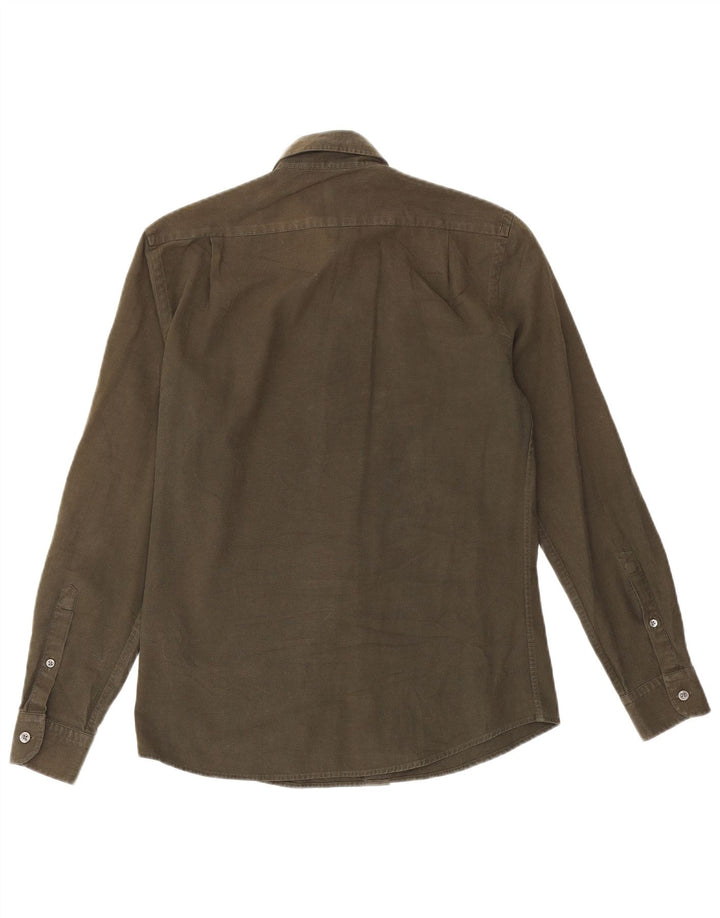 Reiss Herre Regular Fit skjorte, lille Khaki Bomuld