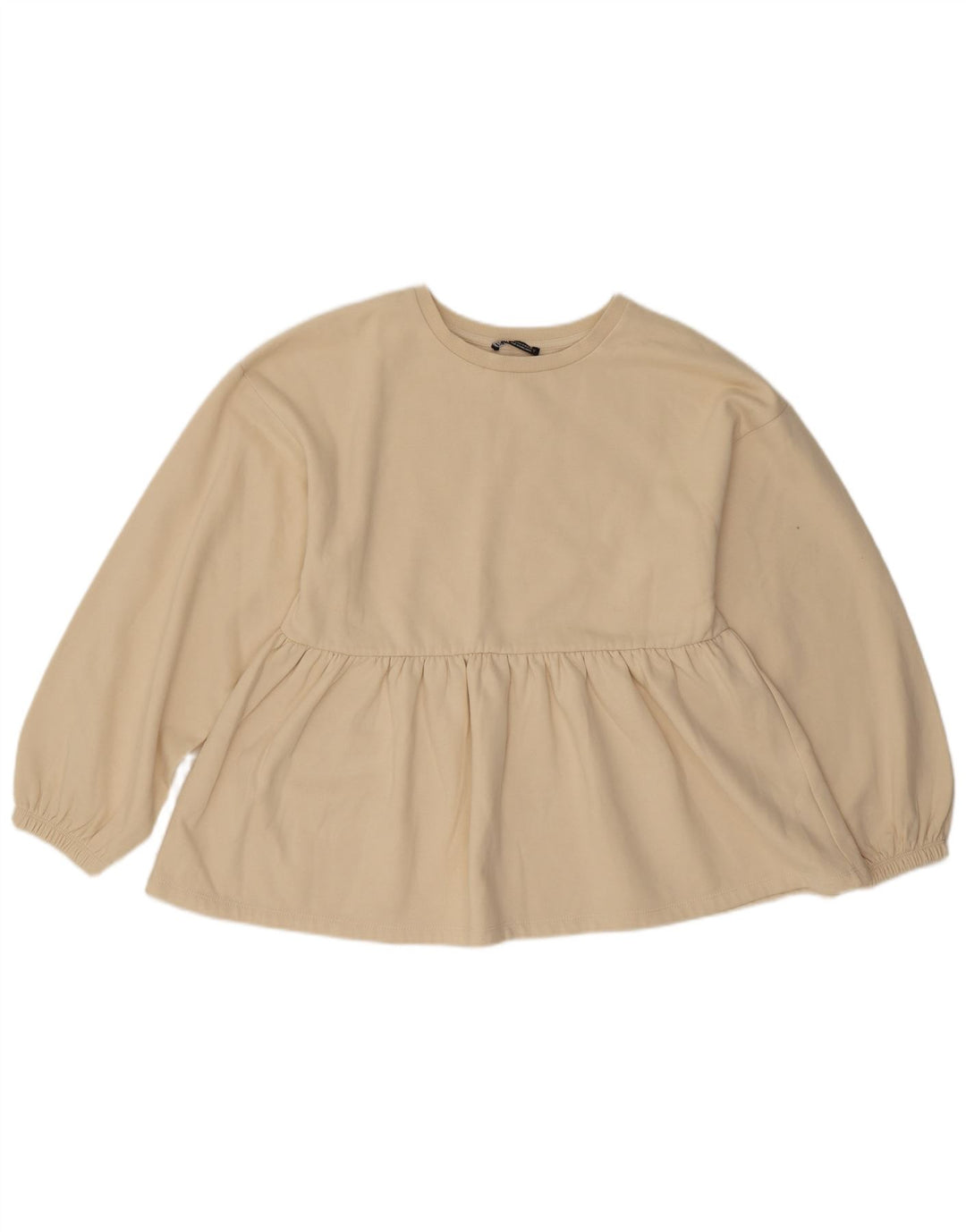 Zara Sweatshirt Jumper UK 14 Medium Off White Bomuld