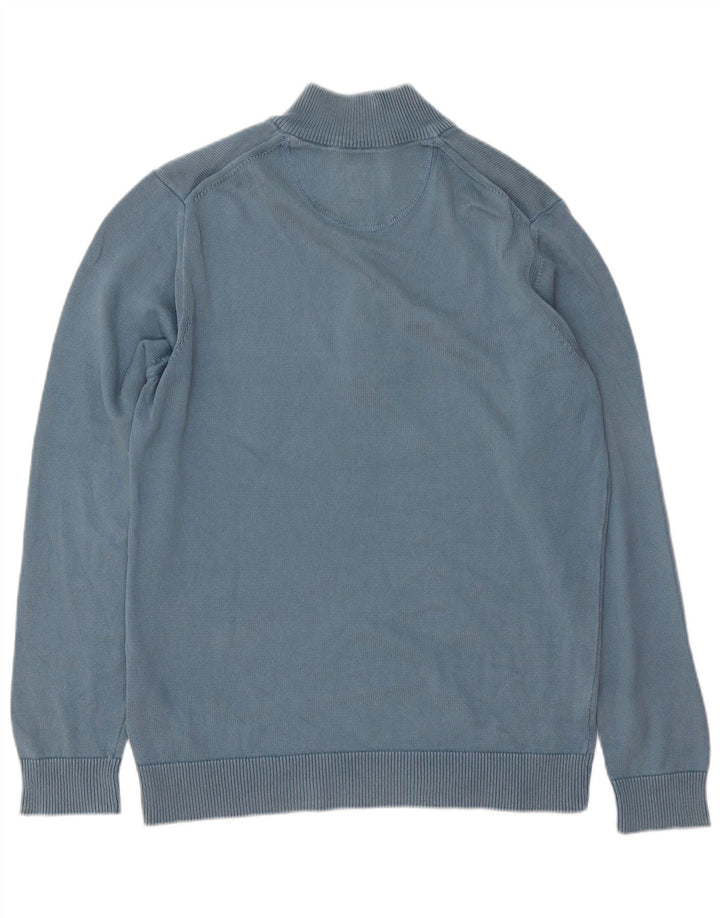 MARLBORO CLASSICS Sweater med lynlås til mænd Stor blå bomuld