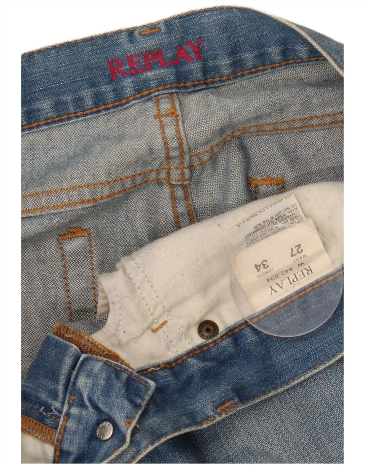 Replay Dame Bootcut Jeans W27 L30 Blå Bomuld