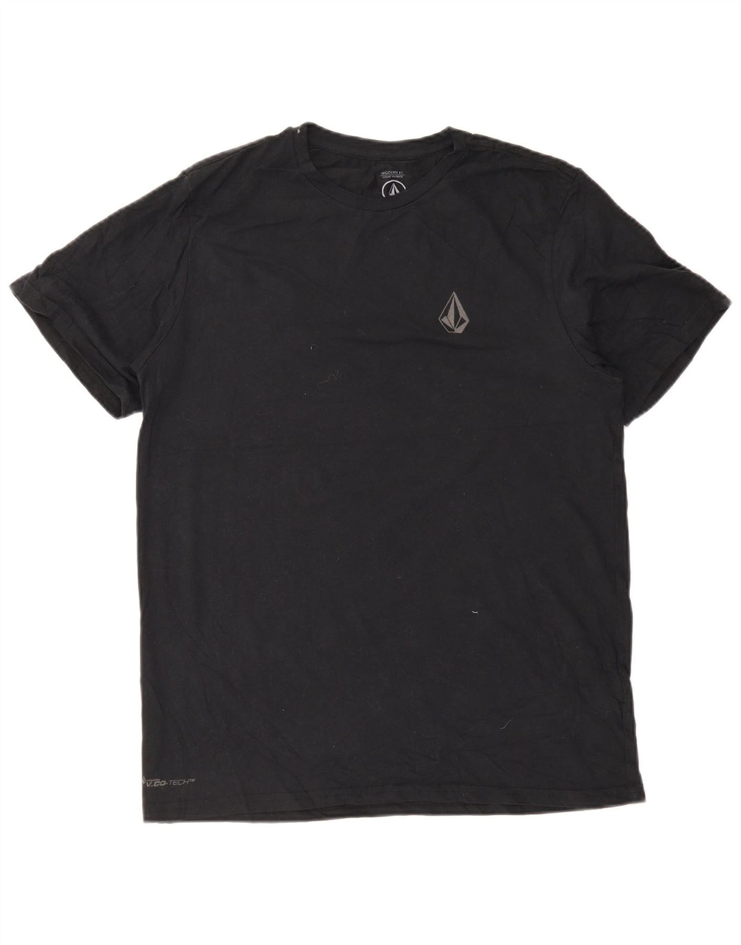 Volcom Herre Modern Fit Grafisk T-Shirt Top Stor Sort Bomuld