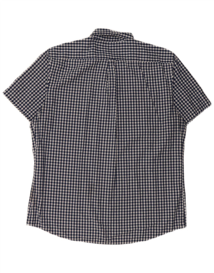 IZOD Kortærmet Herreskjorte XL Blå Gingham Bomuld
