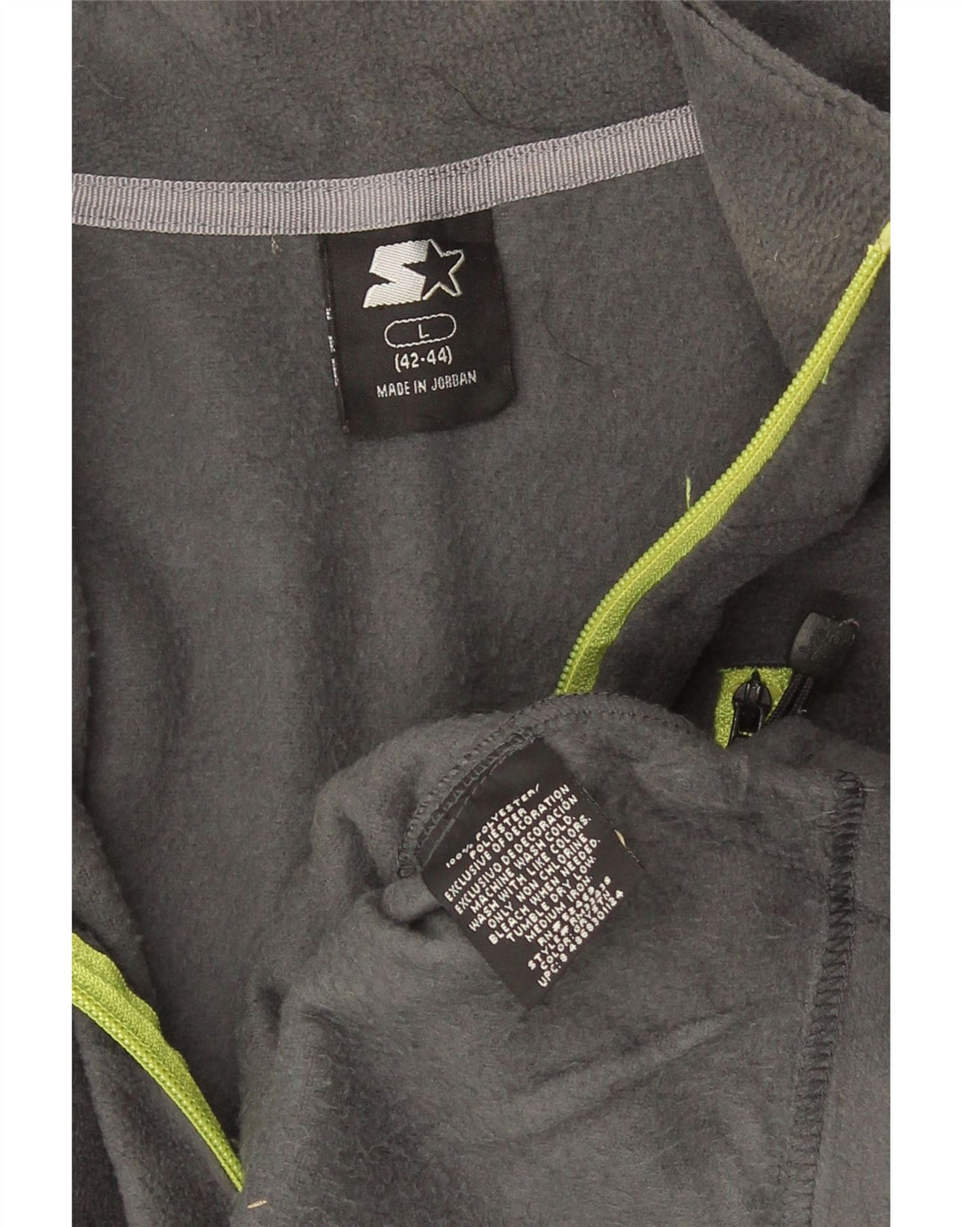 Starter Herre lynlås-hals Fleece Jumper UK 42/44 Stor Grå Polyester