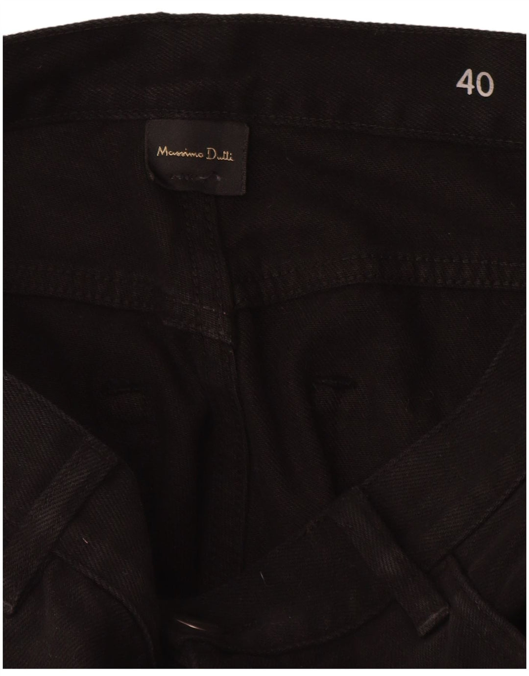 Massimo Dutti Dame Højhøjde Straight Jeans EU 40 Medium W30 L29 Sort
