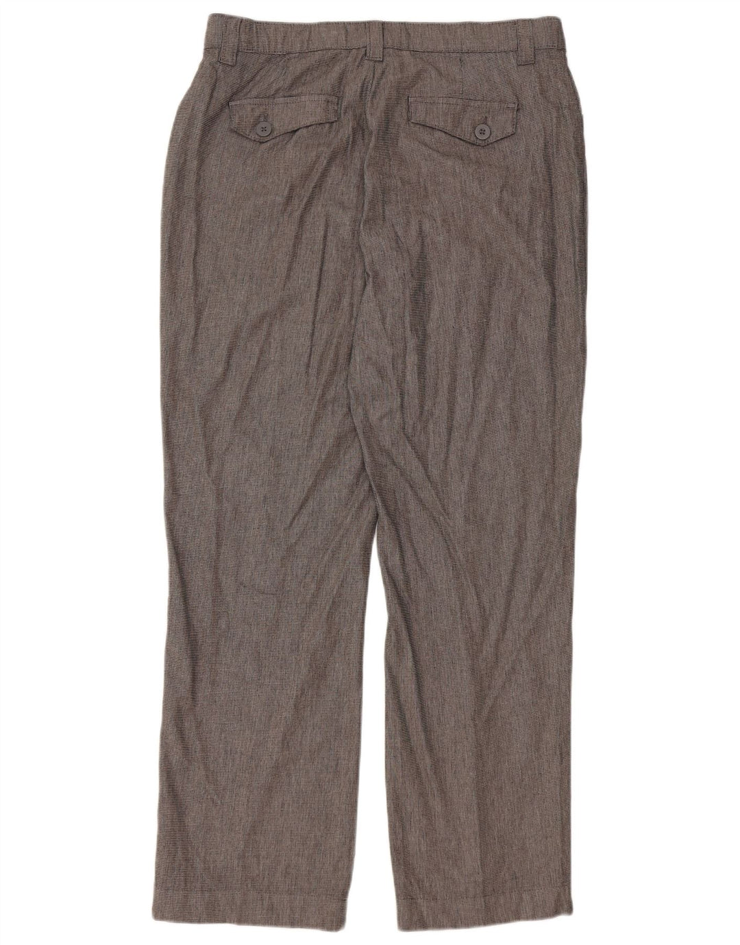 LEE lige fritidsbukser til kvinder US 12 Large W34 L30 Grå ternet bomuld