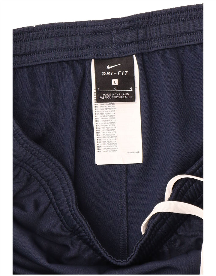 Nike Herre Dri Fit træningsdragt Bukser Large Navy Blue Polyester