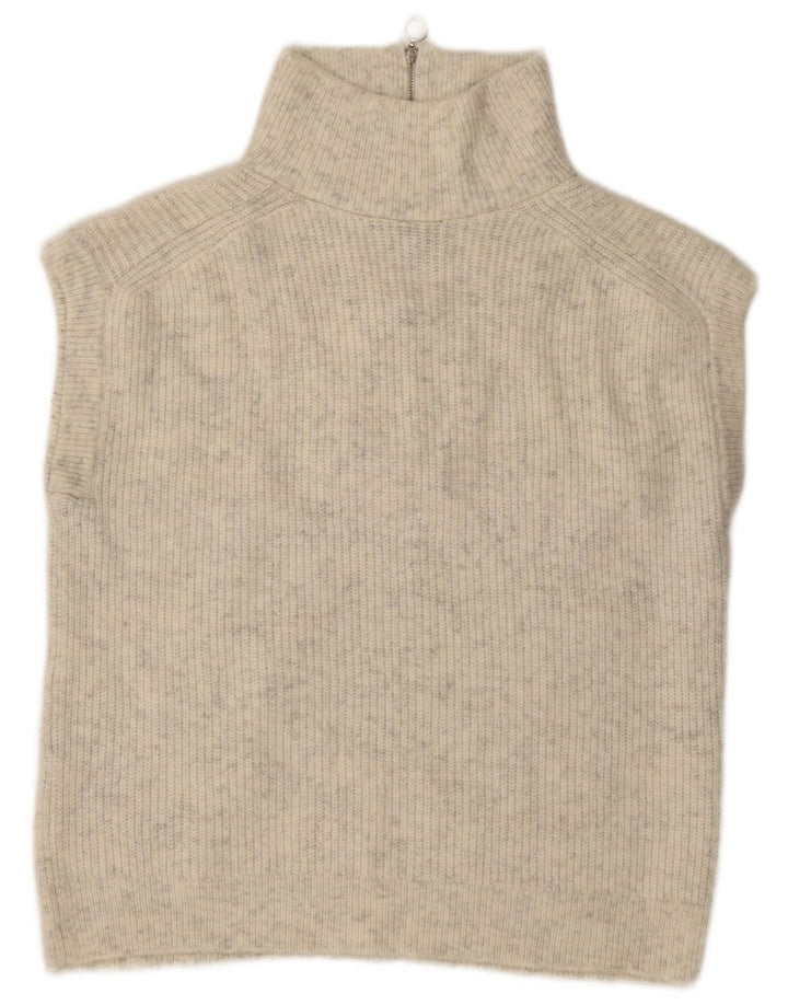 Marks & Spencer Dame Oversized Vest Tank Top UK 10 Small Grey Flecked