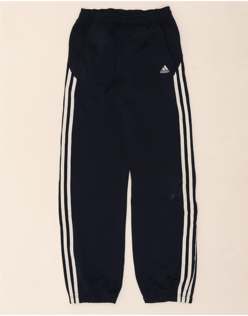 ADIDAS Boys Tracksuit Trousers Joggers UK 11-12 Years  Navy Blue Polyester Vintage Adidas and Second-Hand Adidas from Messina Hembry 