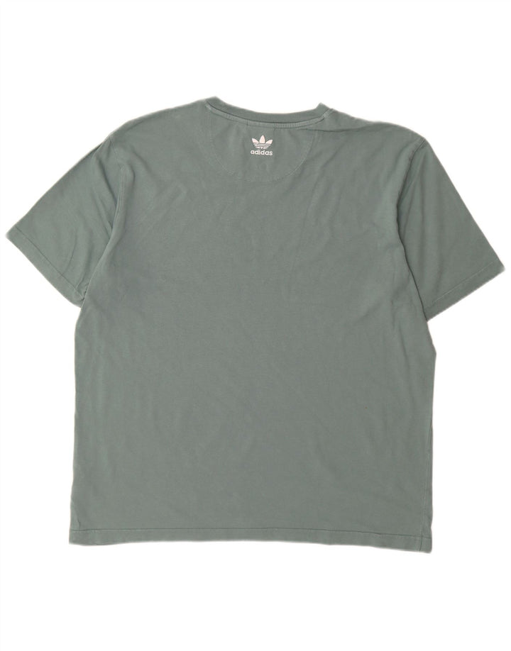 Adidas Herre T-Shirt Top Stor Blå Bomuld