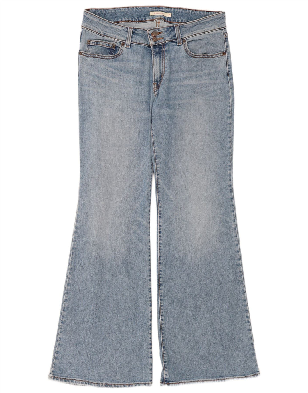 Levi's Dame Super Low Flared Jeans W31 L34 Blå Bomuld