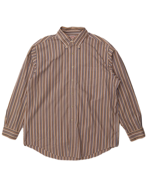 Brooks Brothers Herre 346 skjorte stor flerfarvet nålestribet bomuld