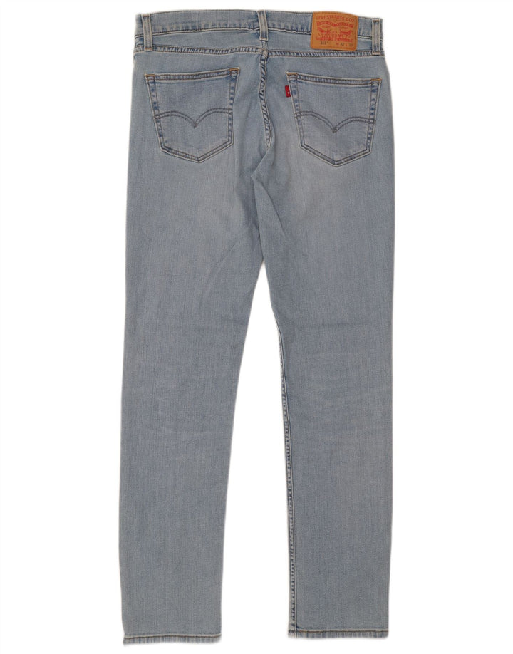 LEVI'S Dame 511 Slim Jeans W32 L32 Blå Bomuld