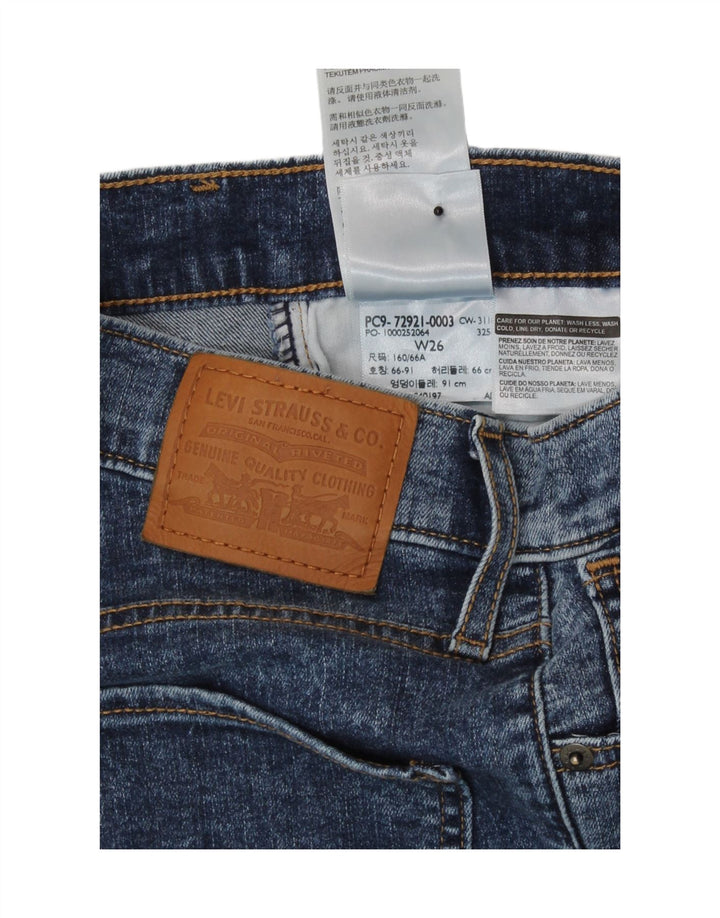 Levi's Dame Skinny Jeans W26 L27 Blå Bomuld