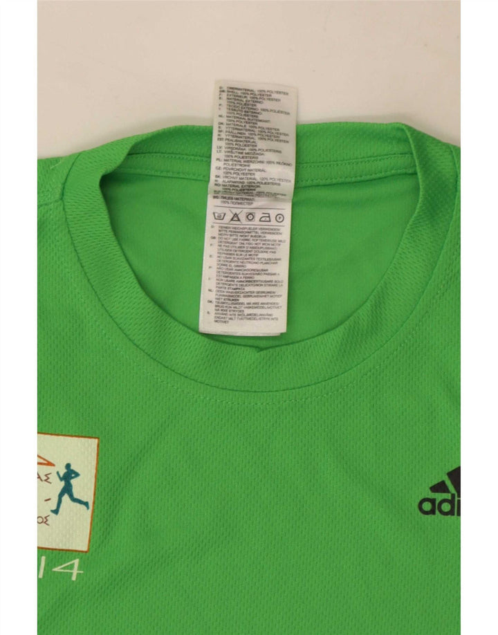 Adidas Herre Aohna grafisk T-shirt top mellemgrøn polyester