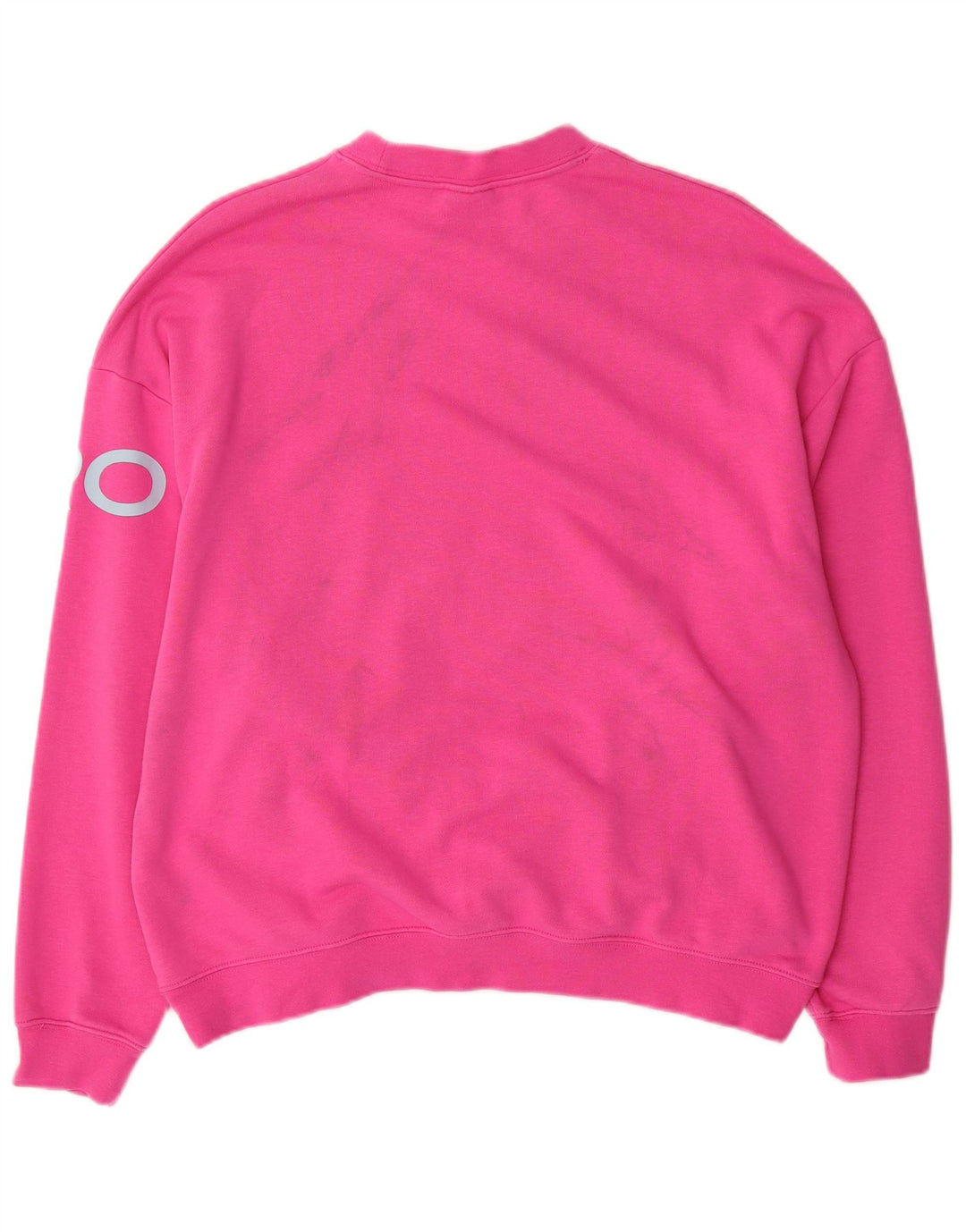 Nike Dame Grafisk Oversized Sweatshirt Jumper UK 14 Medium Pink Bomuld