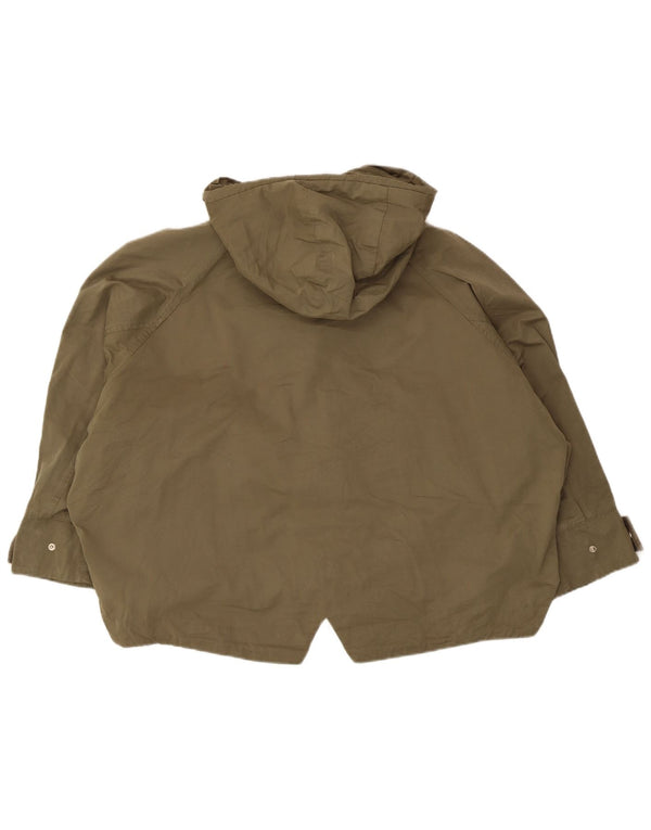 Zara Womens Hooded Oversized Parka Jacket UK 14 Medium Khaki