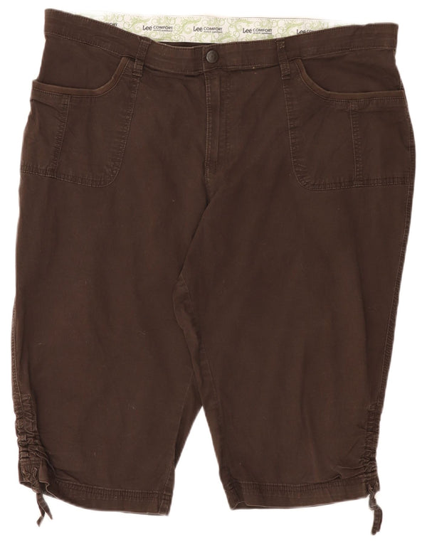 Lee Womens Casual Shorts US 20 3XL W40 Brun Bomuld