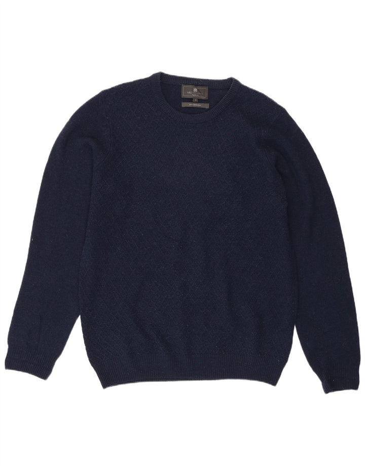 Marks & Spencer Herre Regular Fit Jumper Sweater med rund hals lille marineblå