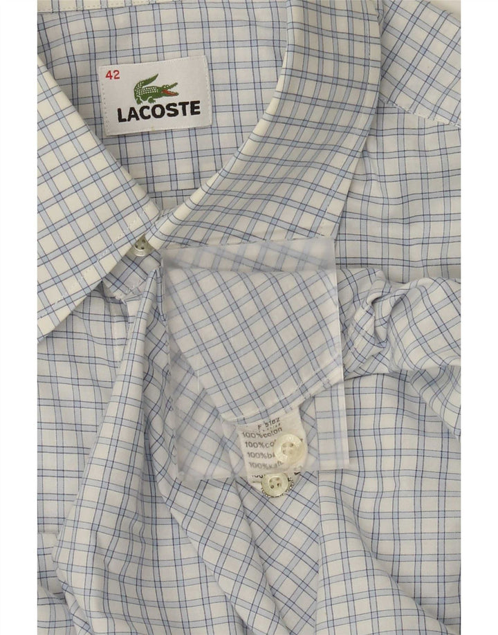 Lacoste herreskjorte str. 42 Large blå ternet bomuld