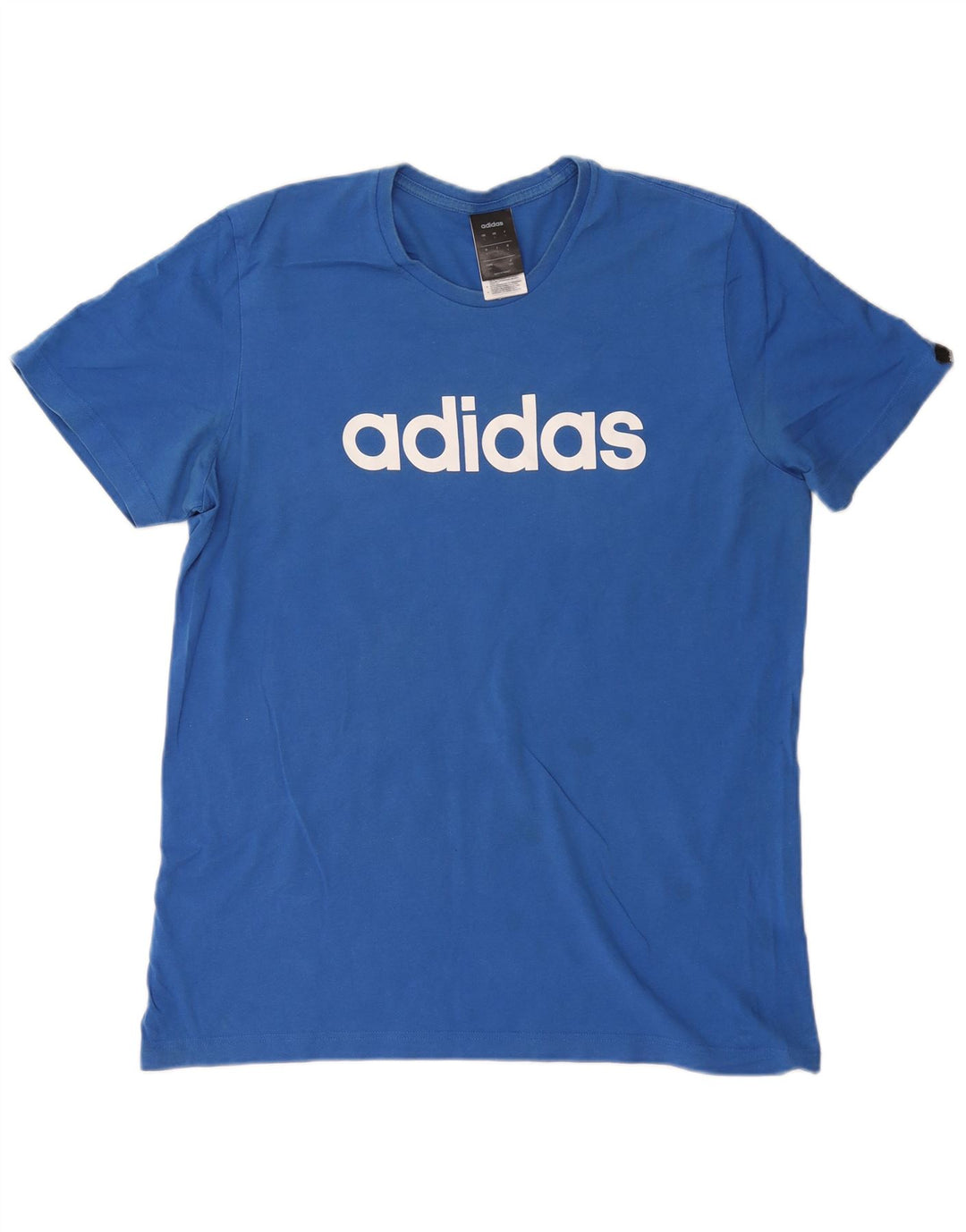 ADIDAS Grafisk T-shirt top til mænd, stor blå bomuld
