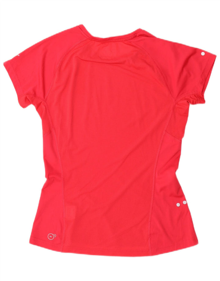 Puma Graphic T-Shirt Top UK 10 Lille rød polyester