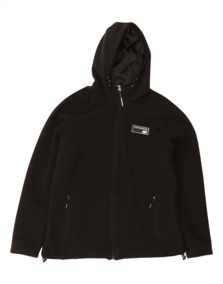 NEW BALANCE Womens Tracksuit Top Jacket UK 16 Large Black Polyester Vintage New Balance and Second-Hand New Balance from Messina Hembry 