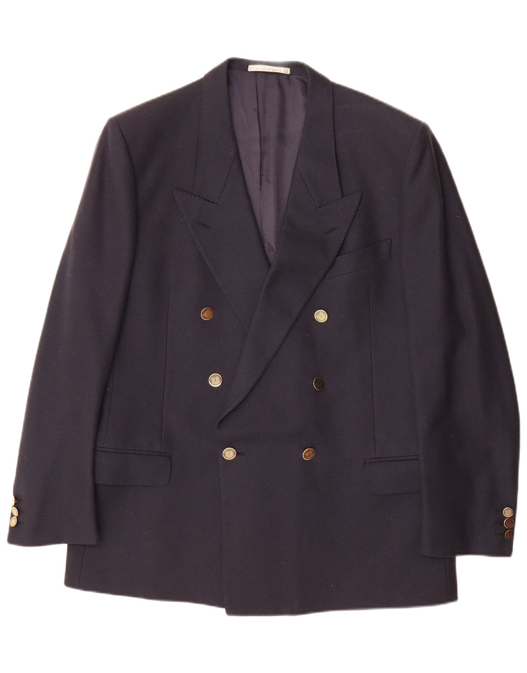 Emanuel Ungaro Herre Double Breasted Blazer Jacket UK 42 XL Navy Blue