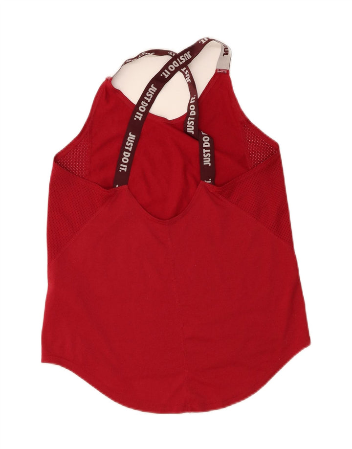 Nike Dame Dri Fit Vest Top UK 12 Medium Rød Polyester