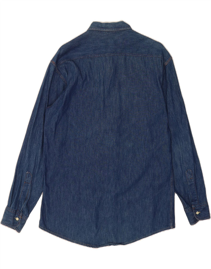 UNLIMITED Mens Denim Shirt Medium Blue Vintage Unlimited and Second-Hand Unlimited from Messina Hembry 