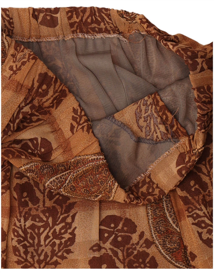 Vintage dame Maxi nederdel W26 lille brun Paisley