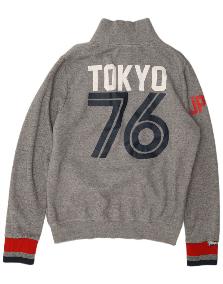 Superdry Grafisk træningsdragt jakke til mænd 2XL Grå Colourblock Bomuld