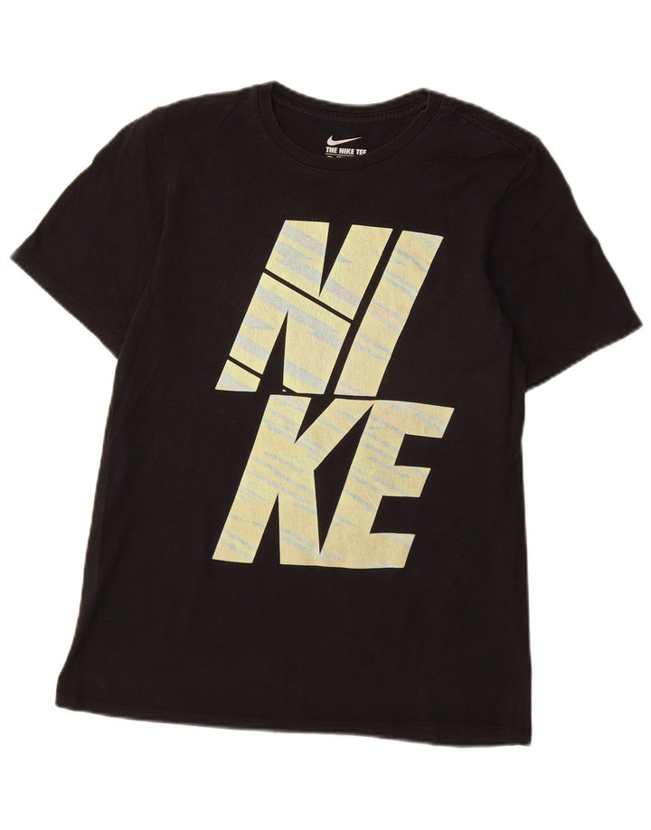 NIKE Herre Athletic Cut Grafisk T-Shirt Top Lille Sort