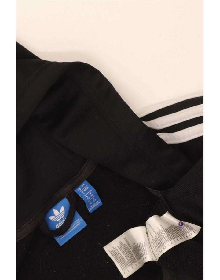 Adidas hættetrøje med lynlås til piger 7-8 år Sort polyester
