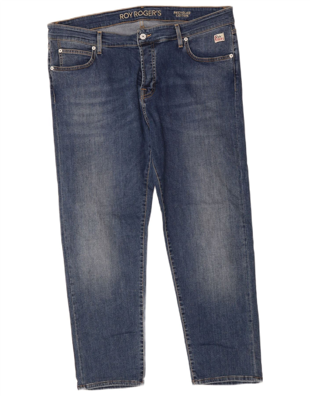 Roy Rogers Herre Tapered Cropped Jeans W40 L26 Blå Bomuld