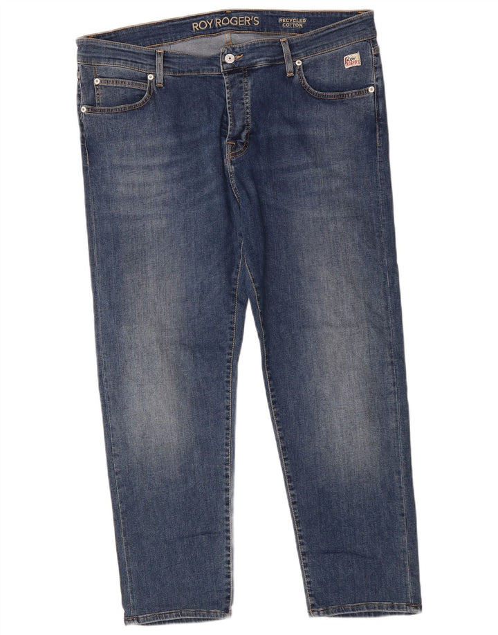 Roy Rogers Herre Tapered Cropped Jeans W40 L26 Blå Bomuld