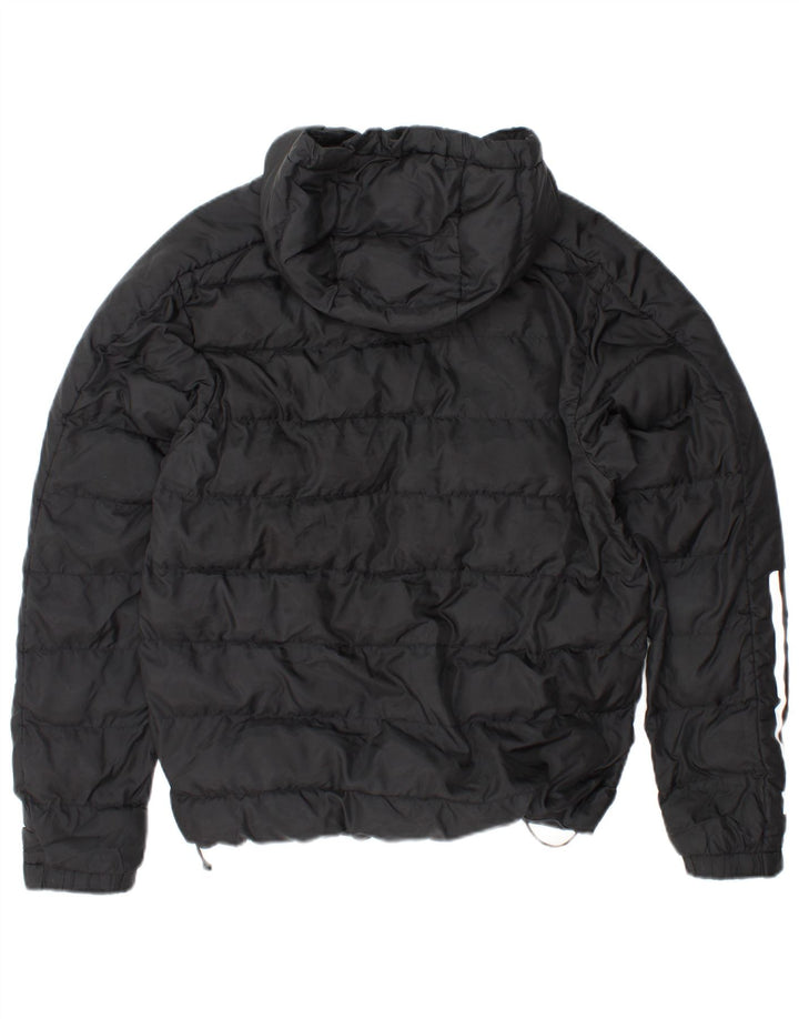 Adidas Herre hættepolstret jakke UK 36 Lille sort polyester