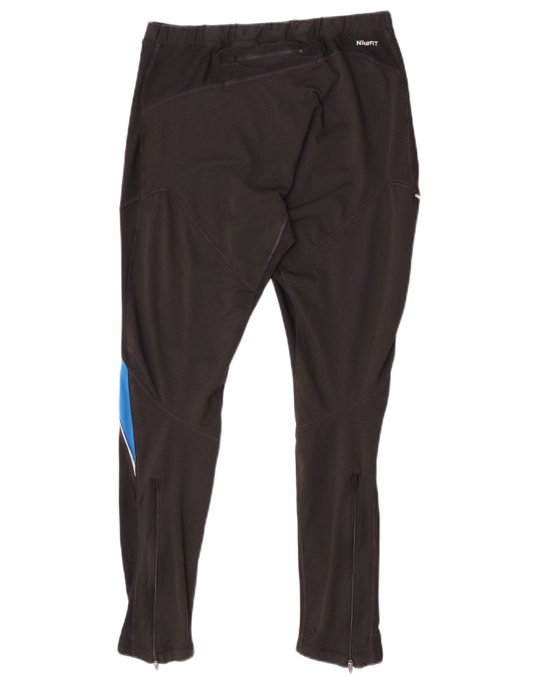 Nike Dame Dri Fit Leggings UK 18 XL Sort Colourblock Polyester