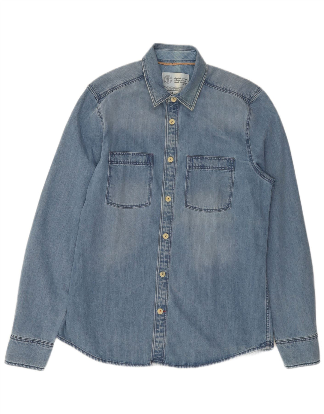 Fat Face Herre Denim Shirt Medium Blue
