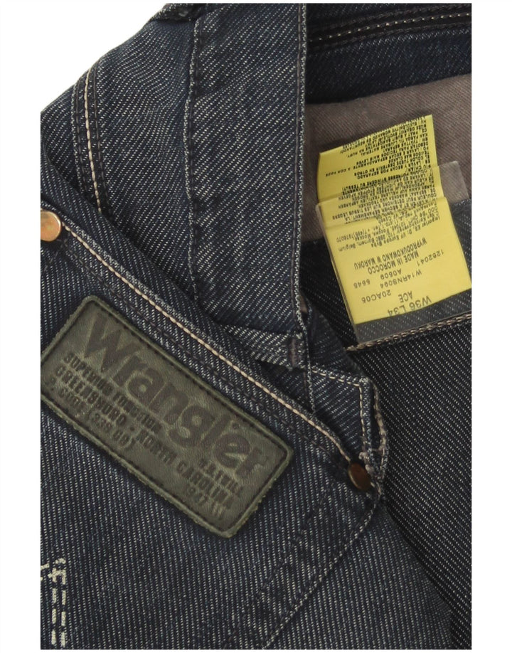 WRANGLER Herre Ace Straight Jeans W36 L30 Marineblå Bomuld