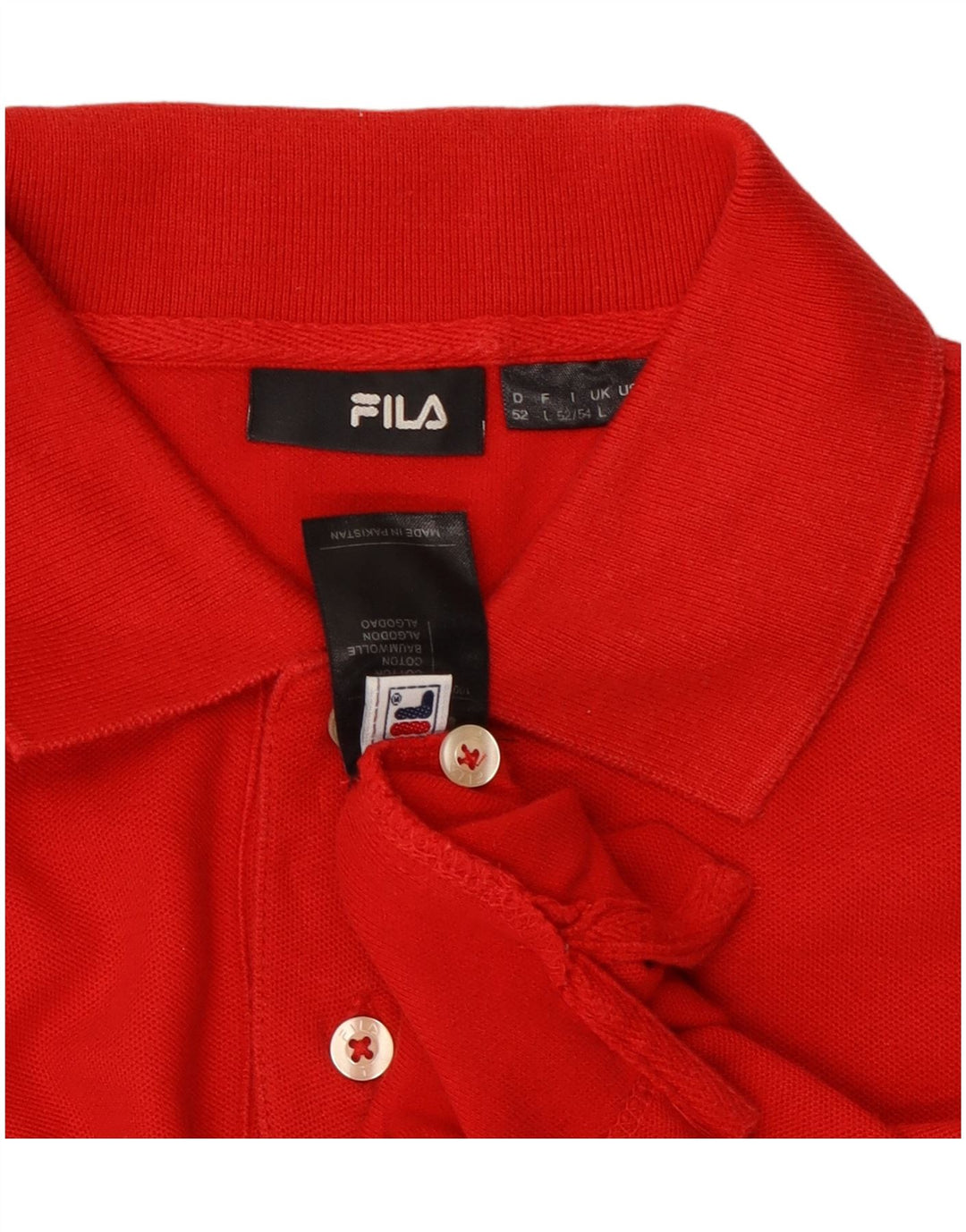 FILA Langærmet poloshirt til mænd, stor rød